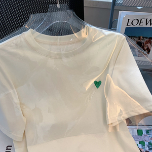 T0118-P25 夏季新款港风字母印花短袖T恤宽松显瘦圆领打底上衣女图片