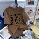 T0343-P2524春夏新款精梳纯棉夏装短袖T恤女宽松韩版，女装T恤，星座617A-2