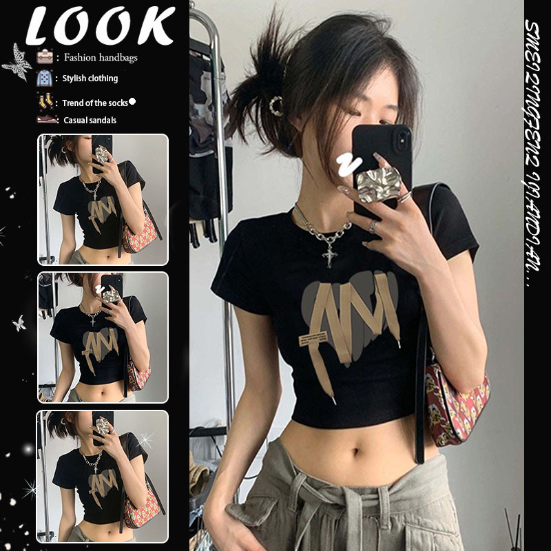 T00947-P35纯棉短款短袖T恤圆领修身，女装T恤，星座617A-2