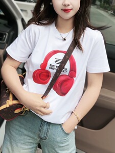 T0930-P25 白色短袖T恤女2025夏季新款设计感百搭上衣图片