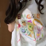T0270-P25短袖T恤宽松百搭美式涂鸦潮牌男女同款休闲上衣，女装T恤，星座617A-2
