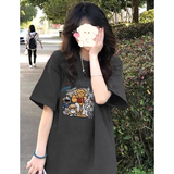 T0193-P25抖音落肩宽松版型纯棉短袖T恤印花款，女装T恤，星座617A-2