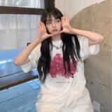 T0347-P30【100%纯棉】短袖T恤宽松百搭美式潮牌男女同款上衣，女装T恤，星座617A-2