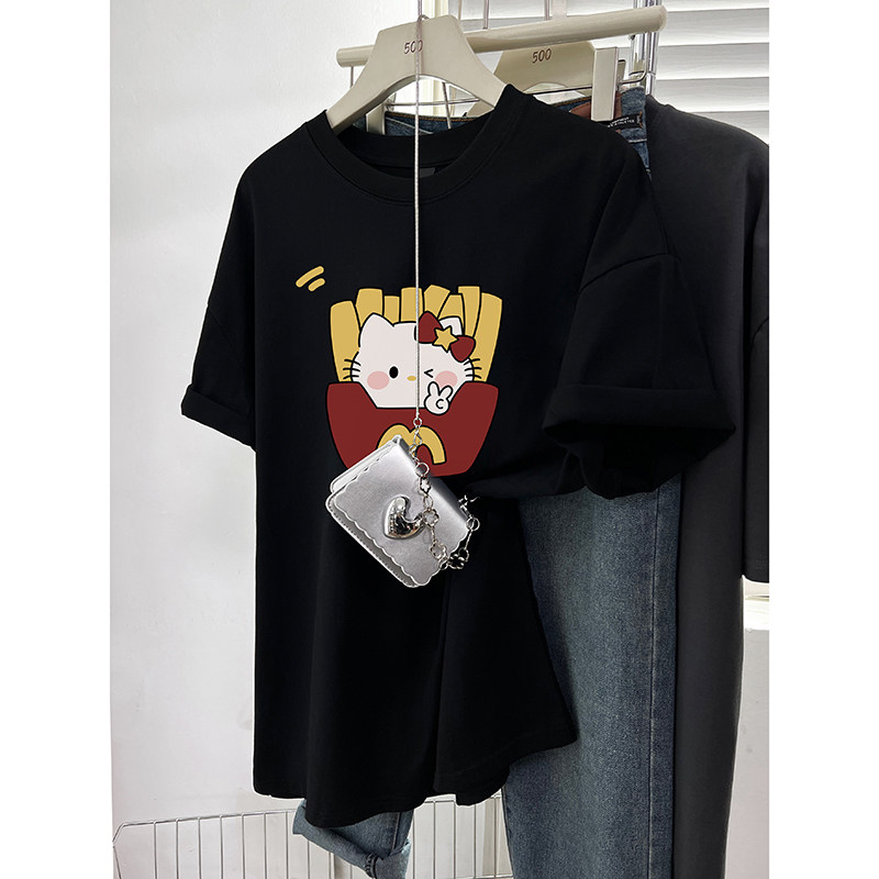 T0378-P30可爱减龄Kitty猫春夏新款纯棉短袖T恤潮,女装T恤,星座617A-2