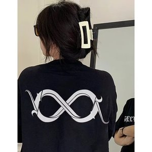 T0924-P25高质量纯棉韩版个性宽松慵懒短袖上衣,冬季2岁宝宝穿搭图片