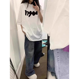 T0202-P25小众设计情侣款美式复古2024纯棉宽松短袖T，男装T恤，星座617A-2