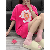 T0245-P25抖音超显白火龙果色春夏新款纯棉短袖T恤潮，女装T恤，星座617A-2