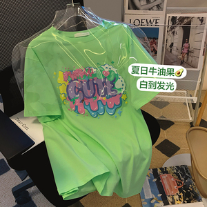T0212-P25  纯棉 爱心字母印花圆领t恤女 2025年夏季新款图片