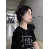 T089-P25可爱简笔画卡通小人印花纯棉短袖情侣款宽松百搭，男装T恤，星座617A-2