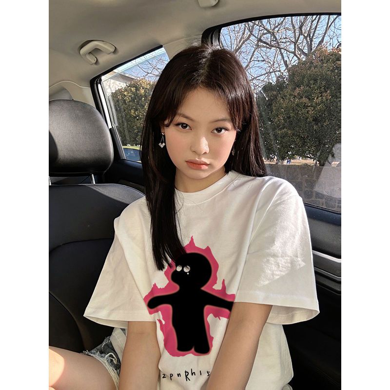 T0145-P25纯棉印花宽松夏季男女装短袖T纯色T恤潮，女装T恤，星座617A-2