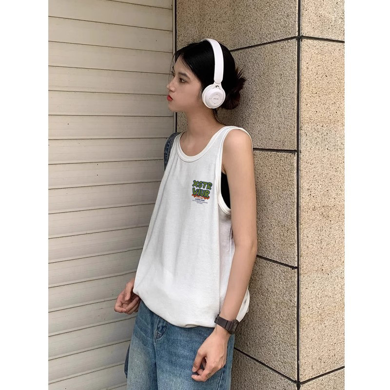 TB0971-P25男女款春夏季宽松纯棉印花无袖背心女,男装背心/马甲,星座617A-2