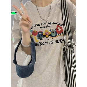 T0139-P25 抖音  春夏新款纯棉短袖T恤女图片