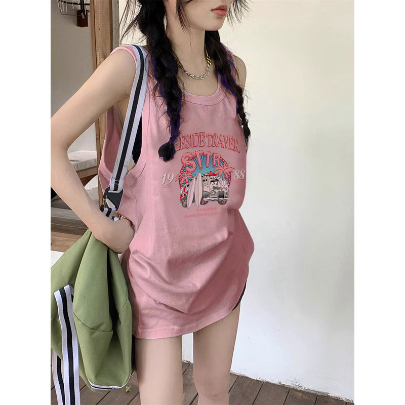 TB0978-P25春夏季宽松纯棉印花无袖背心女,男装背心/马甲,星座617A-2