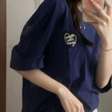 T0151-P25美式潮牌男女同款休闲上衣2024纯棉短袖T恤宽松百搭，女装T恤，星座617A-2
