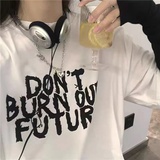 T0394-P30高质量纯棉印花短袖t恤女高级字母设计情侣款，女装T恤，星座617A-2