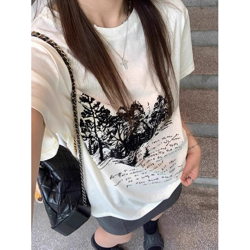 T0136-P25 抖音 春夏新款纯棉短袖T恤女图片