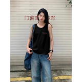 TB0976-P25男女款宽松百搭春夏季宽松纯棉印花无袖背心女，男装背心/马甲，星座617A-2