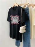 T0390-P30甜妹减龄穿搭春夏新款猫咪印花纯棉短袖T恤女宽松韩版，女装T恤，星座617A-2