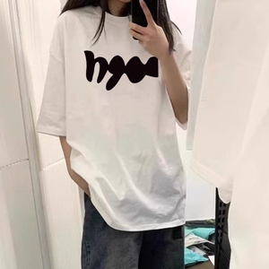T0202-P25 小众设计情侣款 美式复古2024纯棉宽松短袖T图片