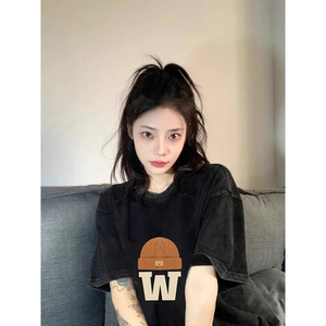 T0997-P25 抖音 春夏大码纯棉短袖T恤,女装T恤,星座617A-2