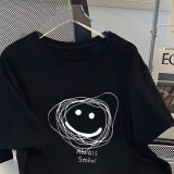 T0226-P25夏装短袖T恤女简约手绘卡通印花全棉T，女装T恤，星座617A-2