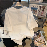 T0303-P25美式复古印花图案印花纯棉T夏装短袖T恤情侣款，女装T恤，星座617A-2