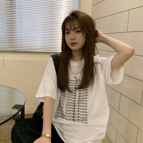 T0370-P30短袖T恤女夏季原宿风设计感字母印花宽松款上衣,女装T恤,星座617A-2