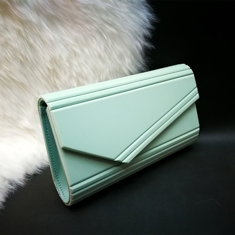 新款外贸欧美tiffany蓝薄荷绿亚克力手拿包晚装宴会礼服包链条包