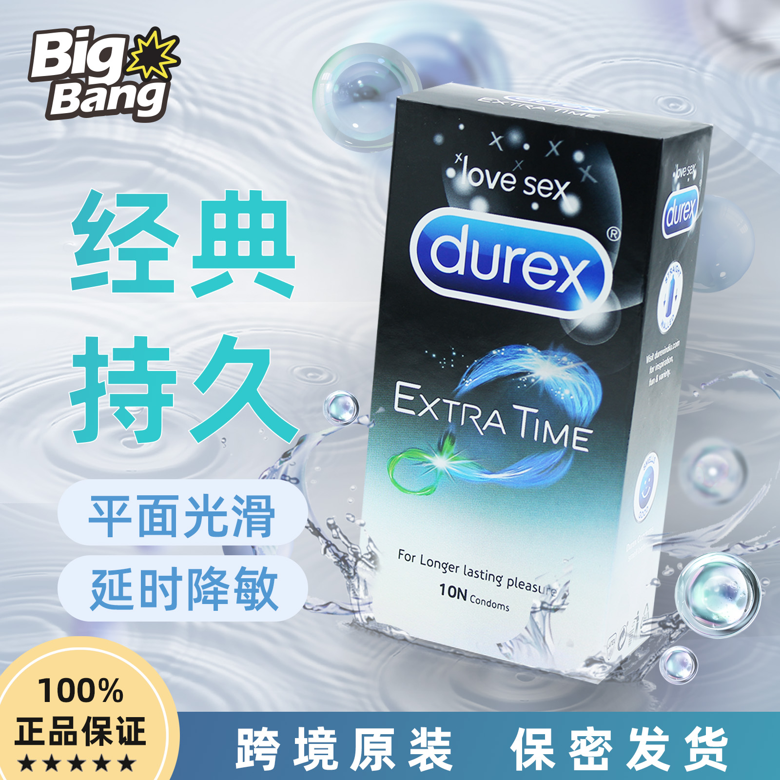 日本【隐私发货】进口杜蕾斯经典延时持久装防安全套男女用高潮套