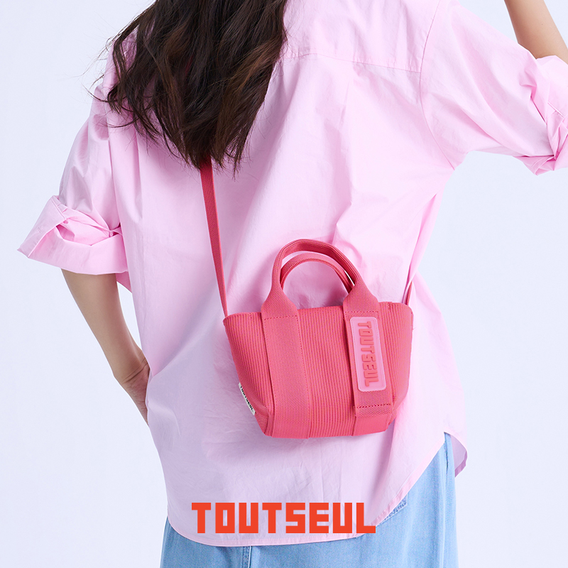 TOUTSEUL软糖包迷你小托特单肩斜挎包可爱小包包编织手提小拎包女