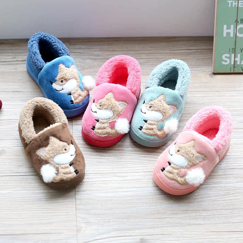 Pantoufles enfants en suède pour hiver - semelle autre - Ref 1010050 Image 4