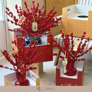 【欢喜物】2026马年新年蝴蝶兰礼盒 盆栽花瓶盒插花礼袋花束花盒