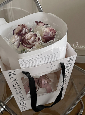 〖欢喜物&Arisu〗原创设计T形手提袋礼袋花束手提礼品袋包装袋