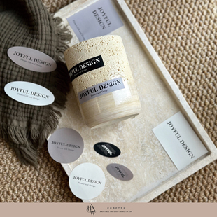 【欢喜物】定制logo贴纸简约设计花束不干胶防水鲜花标店名标贴