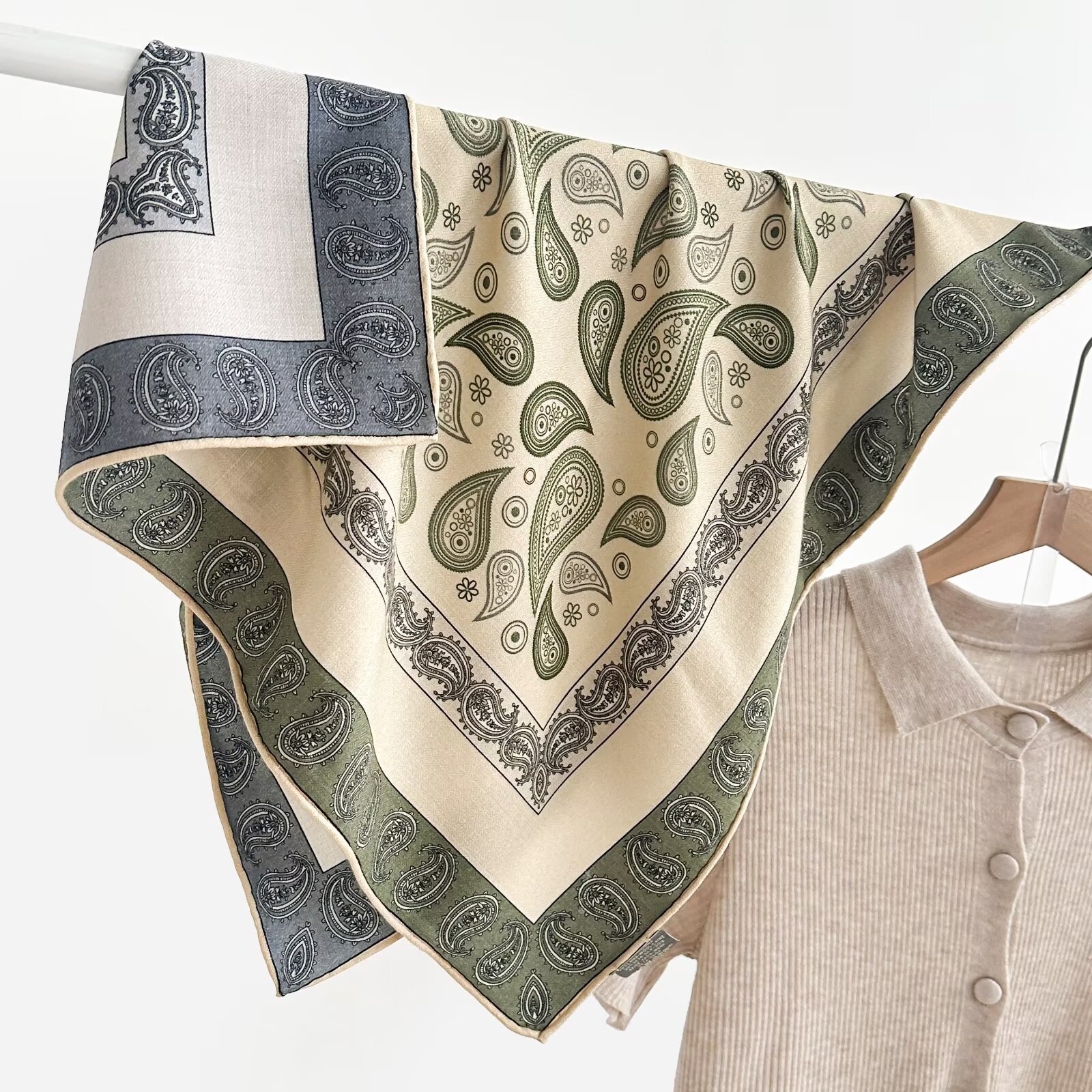 桑蚕丝真丝羊毛65丝毛方巾合集秋冬感时尚流行围巾丝巾女