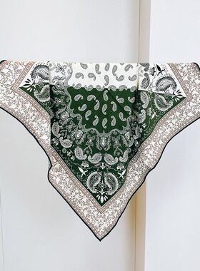 腰果花系列~老钱风真丝羊毛围巾女秋冬季丝毛丝巾高级感系脖65