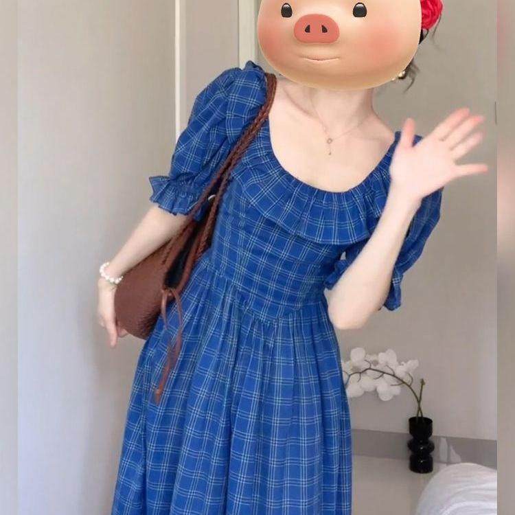 9998成衣纸样图纸1:1法式荷叶边连衣裙显瘦长裙裁剪图纸
