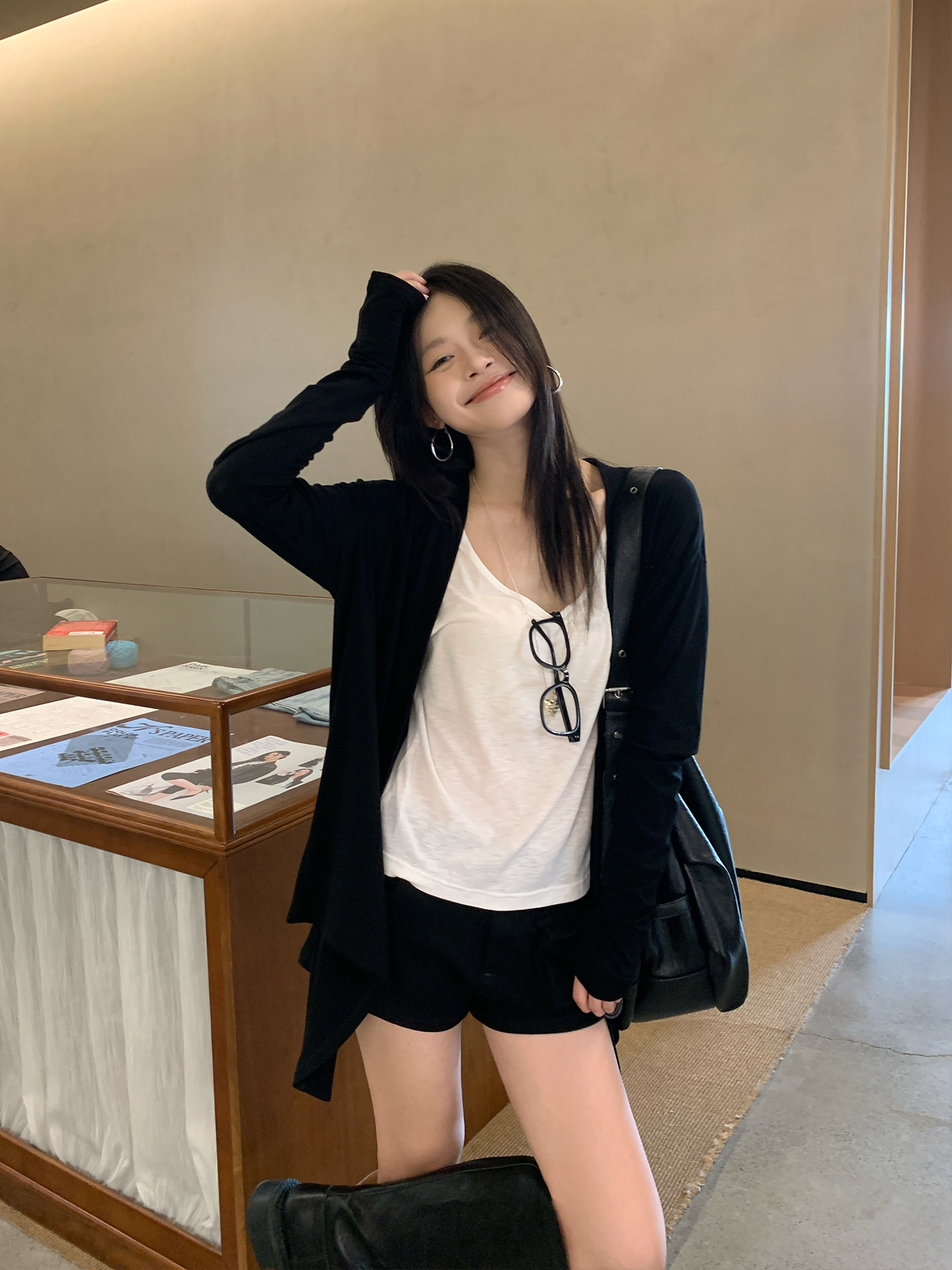 Irregular Mid-Length Coat for Women, New Autumn Collection, Cool and Lazy Style, Design-Focused Long-Sleeve Outerwear