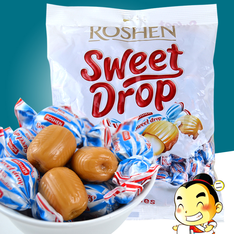 乌克兰进口如胜滴滴香夹心奶糖俄罗斯奶油牛奶夹心奶球糖结婚喜糖