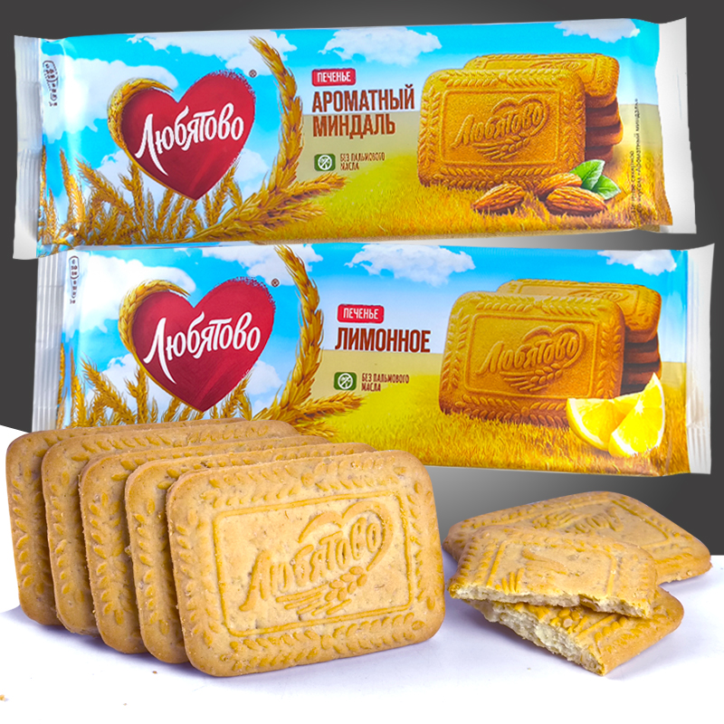 俄罗斯进口饼干杏仁柠檬味DAAI牌