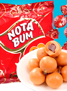 俄罗斯进口KDV音符糖金滋福榛子巧克力酱夹心糖软糖红色结婚喜糖