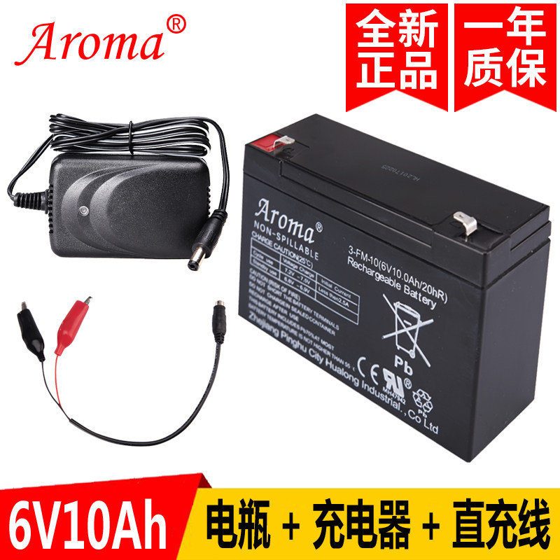 儿童电动车小汽车玩具车摩托车童车大容量电瓶6V蓄电池童车充电器