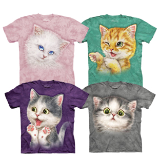 t恤男生猫狗T 美国短袖 THEMOUNTAIN3DT恤立体印花动物男士 宽松夏季