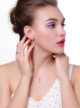 生日礼物礼物水晶简约女925银