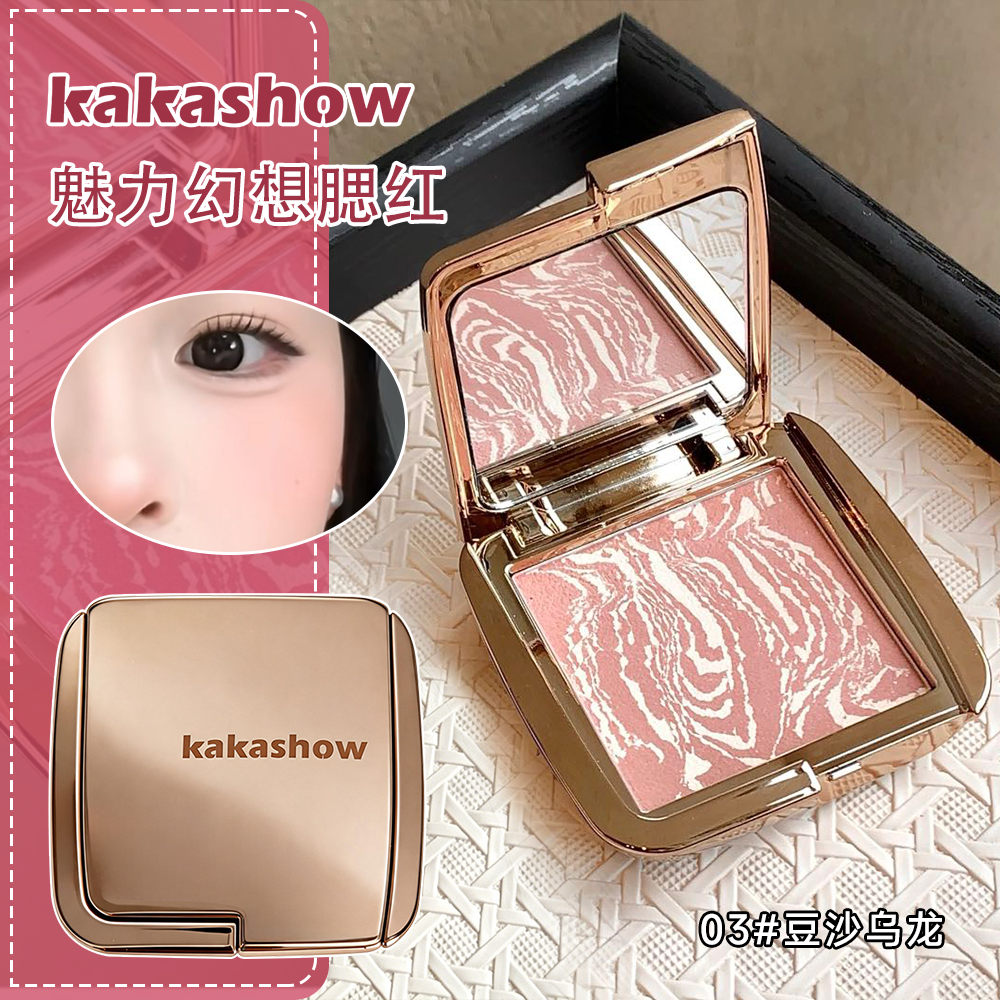 韩国水光肌！kakashow五花肉大理石腮红高光盘修容膨胀收缩色细闪