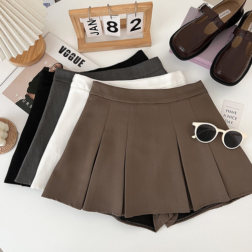 小众别致高腰显瘦半身裙百褶裙