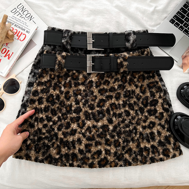 辣妹时尚豹纹羊羔毛高腰显瘦加厚半身裙防走光短裙包臀裙女秋冬,女装/女士精品,半身裙,淘宝优惠券,粉丝福利购,淘宝优惠卷
