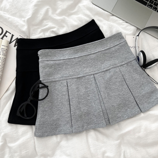 辣妹时尚 百搭高腰显瘦半身裙百褶裙防走光短裙a字裙女小个子裙夏