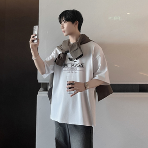 TX36-特P30控48 2025夏季新款韩版宽松圆领短袖t恤印花T恤潮流图片