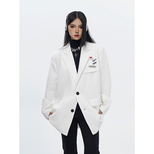 直播款 中性风男女宽松四芒星设计小西装百搭西服 F189-P95图片